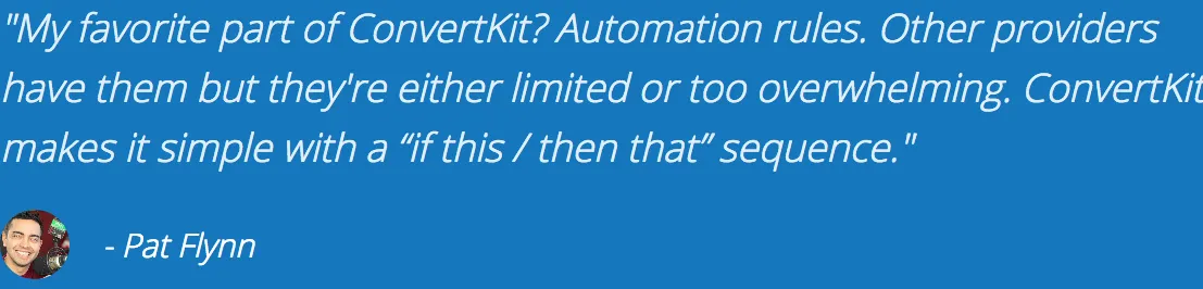 convertkit testimonial
