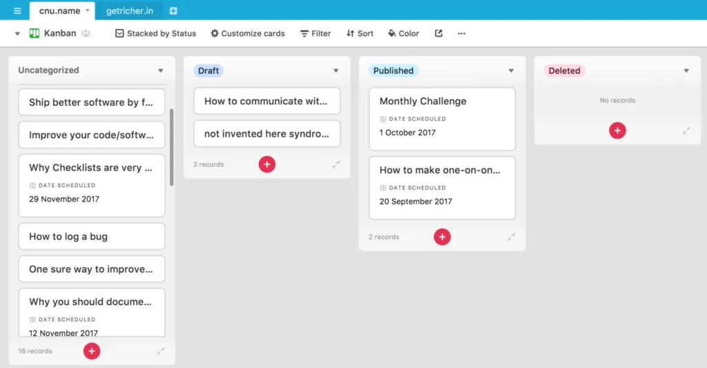 airtable kanban view