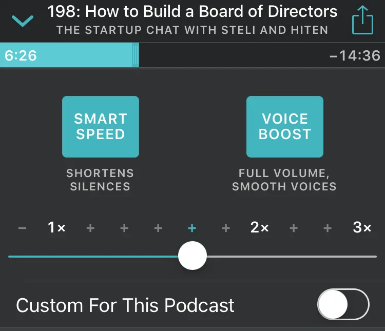 overcast smart speed