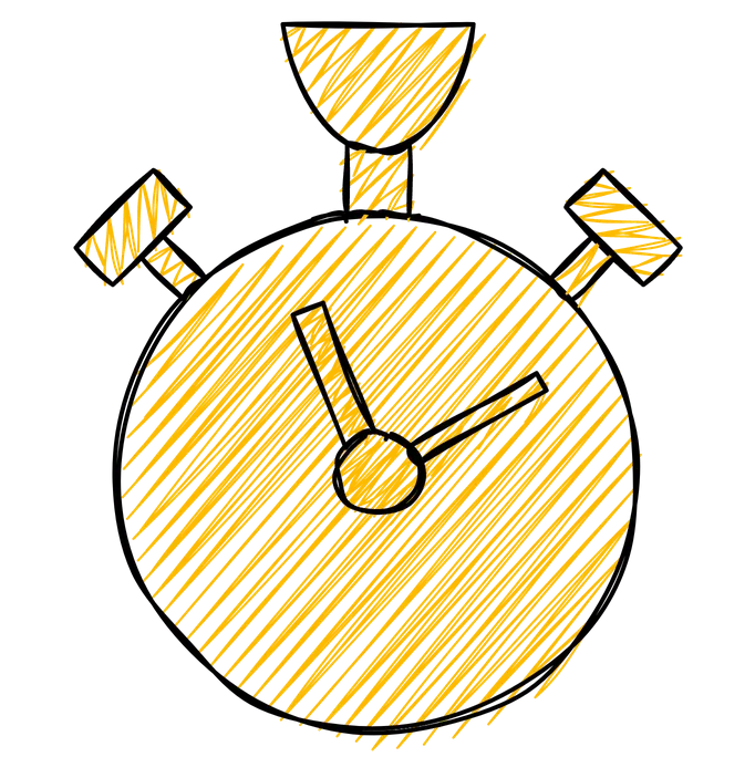 hand drawn stopwatch 