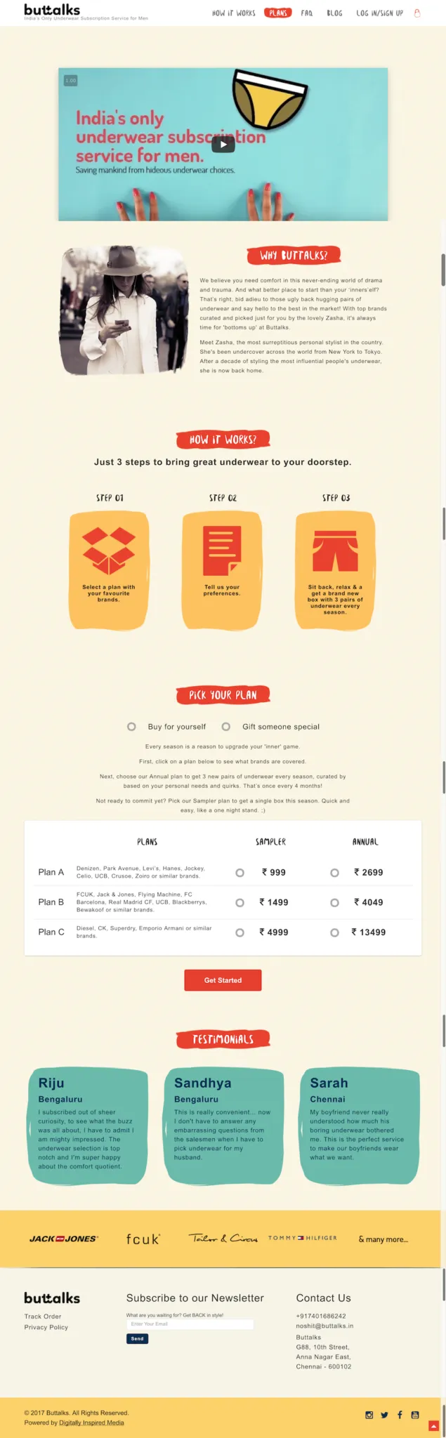 buttalks homepage full screenshot