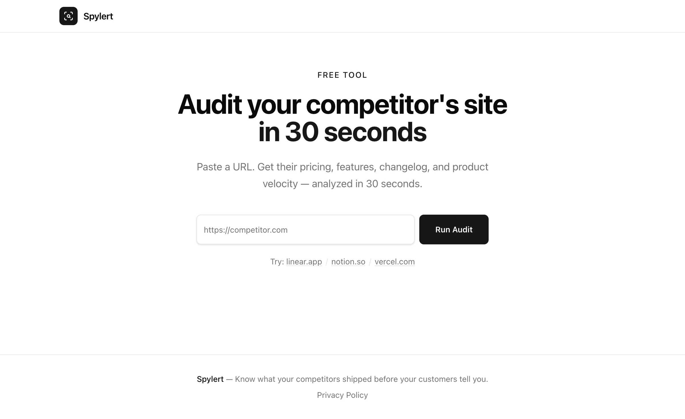 Spylert - Competitor Audit Tool